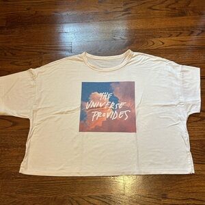 Cream Graphic T-Shirt with Inspirational Print